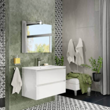 Mobile bagno Colore Bianco Lucido Con Specchio