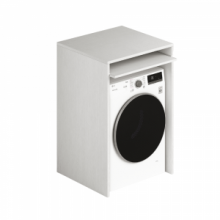 Laundry Coprilavatrice in Legno 71x65x105 Colore  Bianco frassinato