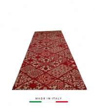 Tappeto Passatoia Sottolavello per Cucina Casa Ristorante Colore Rosso a Fantasia H 0,50 X 2,55 M