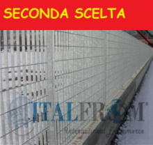 SECONDA SCELTA - Pannello Recinzione Modulare in Grigliato Zincato a Caldo Classic- Maglia:mm69X132 - Misura:mm1992x 930 h