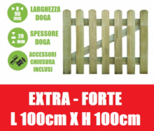 Cancelletto in Legno di Pino con Doghe per Steccato - Dimensioni: L 100cm x H 100cm