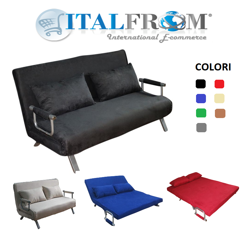 Divano Letto Sofa Bed Vari Colori Divani 155x69x83h Divanetti Divano Letto 2 Piazze