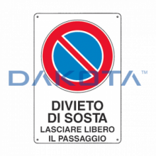 Divieto di Sosta Lasciare Libero il Passaggio 20 x 30