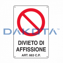 Divieto di Affissione 20 x 30