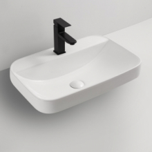 Lavabo da semincasso  LINEA ECONOMY in ceramica 60x40x16.5 cm bianco