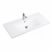 Lavabo consolle da appoggio  LINEA ECONOMY 101x46.5x18 cm bianco