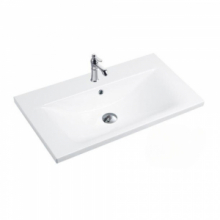 Lavabo consolle da appoggio  LINEA ECONOMY 81x46.5x18 cm bianco