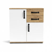 Credenza Mosso MO2 colore rovere e bianco