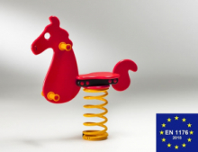 Cavallo a Molla in Polietilene per Parco Giochi per Bambini - ITALFROM®